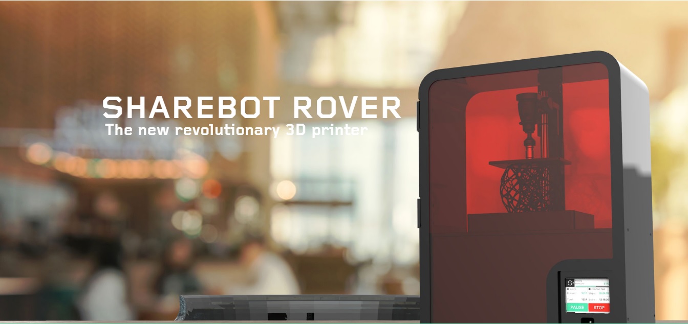 Rover is a professional resin 3D printer with high precision and high print definition. It permits to realize 3D models, samples, and prototypes through a rapid and efficient 3D printing process.